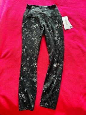 RBX Women’s Black Abstract Floral Print Leggings